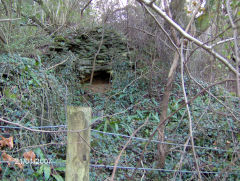 Possibly a tramroad-side limekiln, Cwmfelinfach, January 2007
